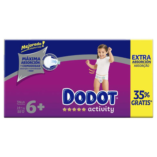 Dodot Mainline Extra Bebé Seco Talla 6+ (+14kg) 48 unidades
