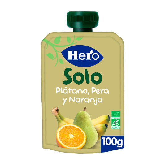 Hero Baby Bolsita Eco Hero Solo Plátano, Pera Y Naranja 100G