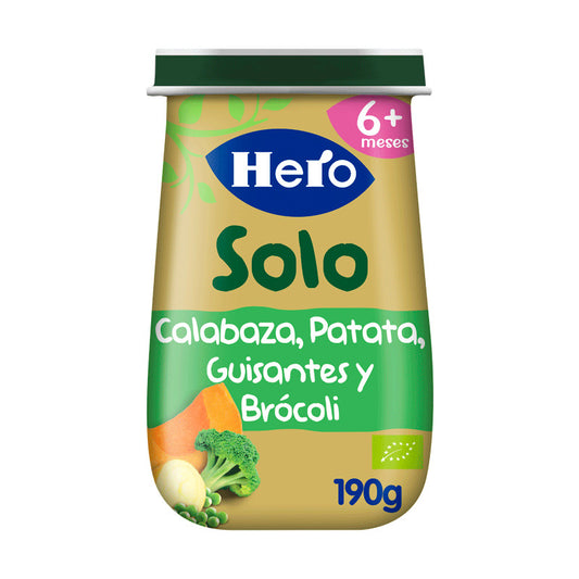 Hero Baby Tarrito Eco Hero Solo Calabaza, Patata, Guisantes Y Brócoli 190G