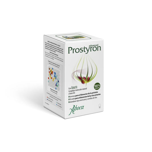 Aboca Prostyron Advanced Bienestar De La Próstata, Vías Urinarias, Con Xanurin, Serenoa, Té Verde, 60 capsulas
