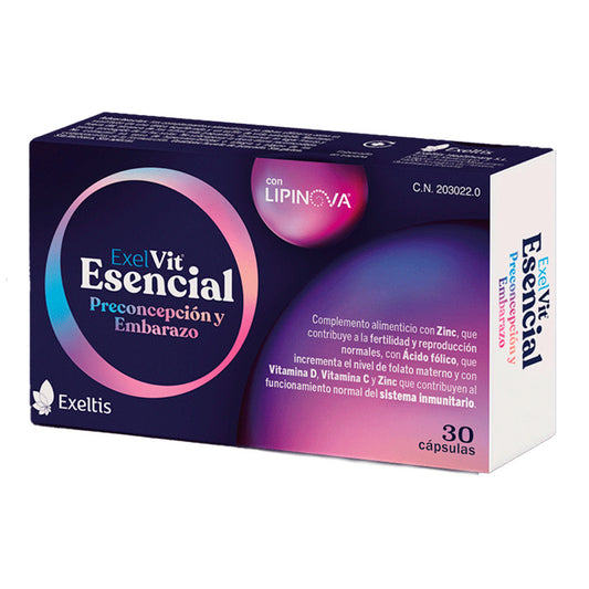 Exelvit Esencial Preconcepción y Embarazo, 30 Cápsulas