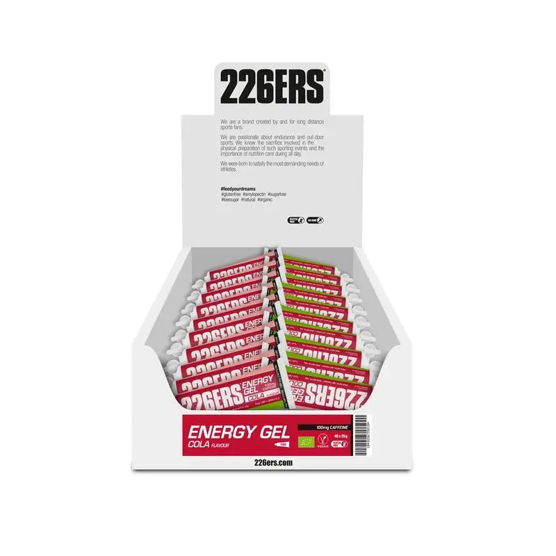 226Ers Energy Gel 25Gr  Gel Energético Cola - 100Mg Cafeína, 40x24 gr