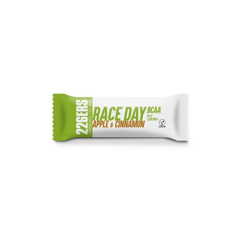 226Ers Race Day Bar – Bcaa  Barrita Energética Vegana Manzana Y Canela, 40 gr