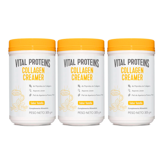 Vital Proteins Triplo  Crema en Polvo de Colágeno Sabor Vainilla 3x 305g