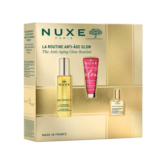 Nuxe Rutina Antiedad Glow: Super Serum [10] 30Ml + Merveillance Lift Glow 15Ml + Huile Prodigieuse® 10Ml