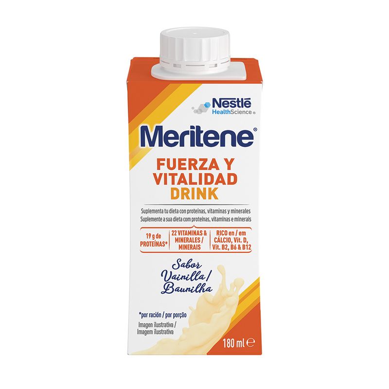 Meritene Fuerza Y Vitalidad Drink Vainilla , 6x180 ml