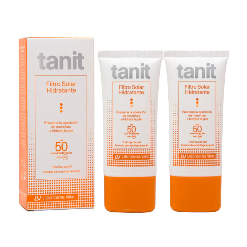 Tanit Duplo Filtro Solar Hidratante Spf50, 2 X 50 Ml