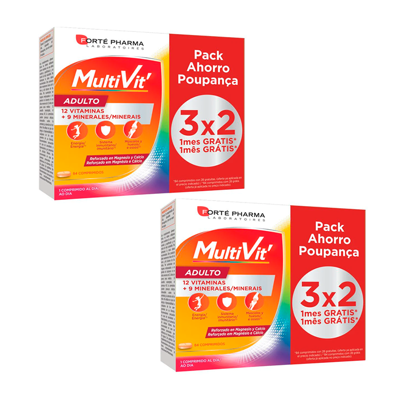 Forte Pharma Duplo Energy Multivit Adulto, 2 x 84 comprimidos