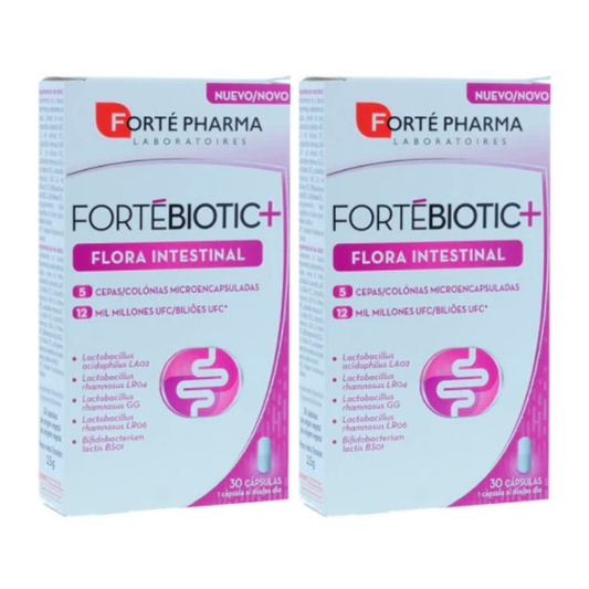 Forte Pharma Duplo Fortebiotic+ Flora Intestinal, 2 x  30 Capsulas