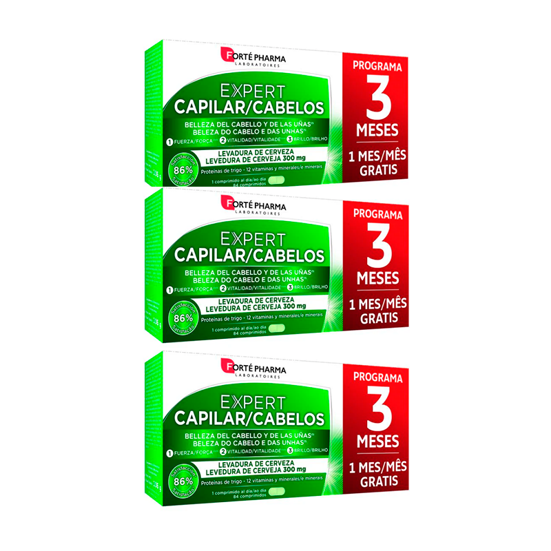 Forte Pharma Triplo Expert Capilar, 3 x 84 comprimidos