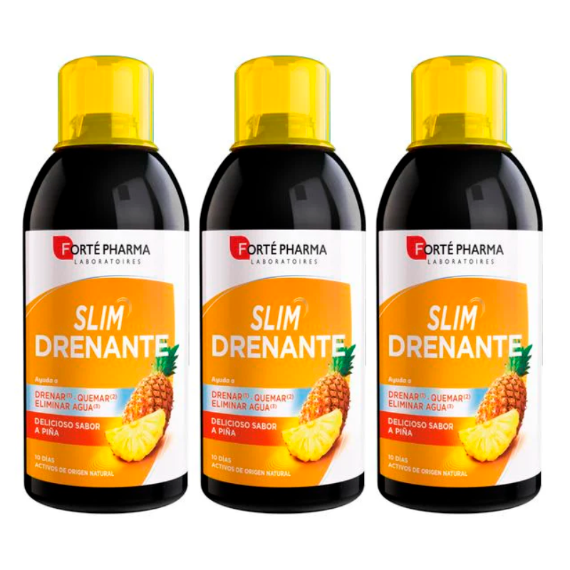 Forte Pharma Triplo Turboslim Drenante Sabor Piña 3 x 500 ml