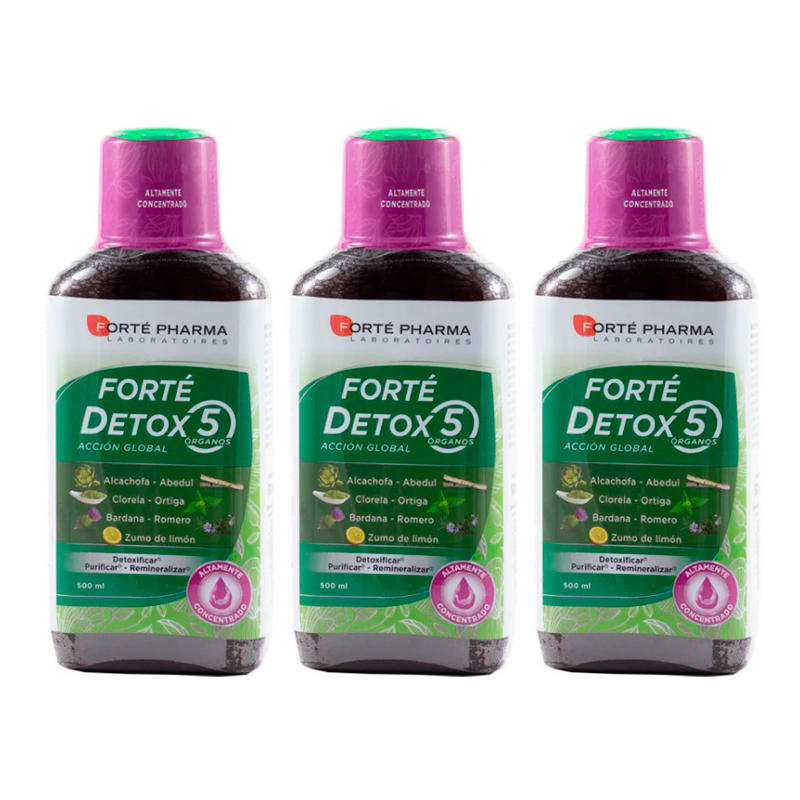 Forté  Triplo Detox 5 Órganos Acción Global 3 x 500 ml