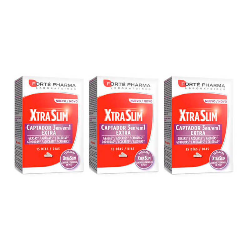 Forte Pharma Triplo Xtraslim Captador 3 En 1, 3 x 60 cápsulas