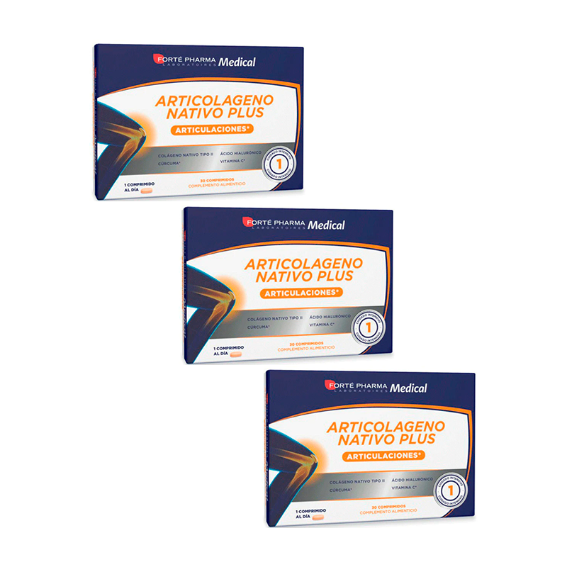 Forte Pharma Triplo Medical Articolageno Nativo Plus, 3 x 30 comprimidos