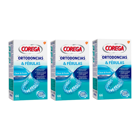 Corega Triplo Ortodoncias y Ferulas, 3 x  66 Tabletas