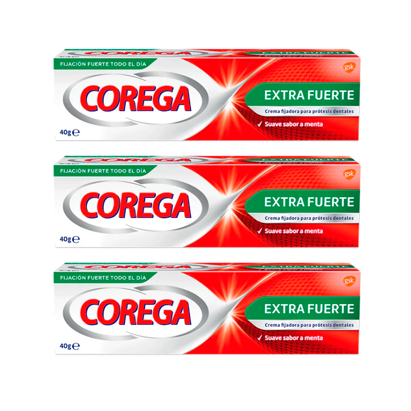 Corega Triplo Super Ultra Crema Extra Fuerte, 3 x  40 gr