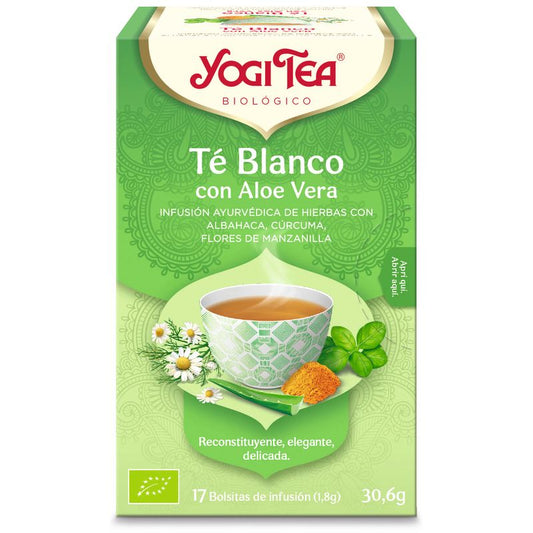 Yogi Tea Biológico Té Blanco con Aloe Vera 17 Bolsitas