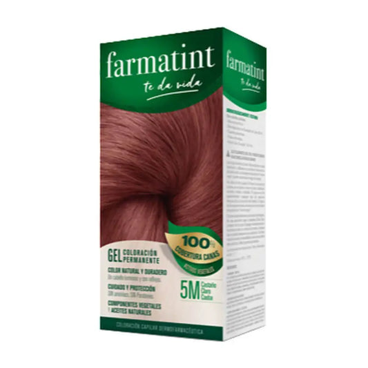 Farmatint 5M Castaño Claro Caoba Gel Coloración Permanente