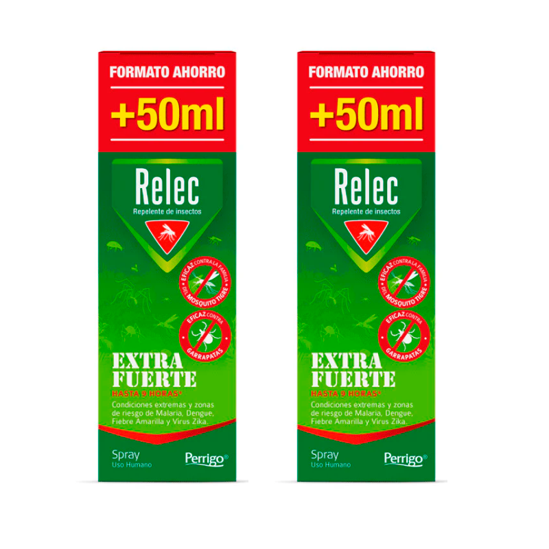 Relec Duplo  Extrafuerte Spray Antimosquitos,  2 x 125 ml