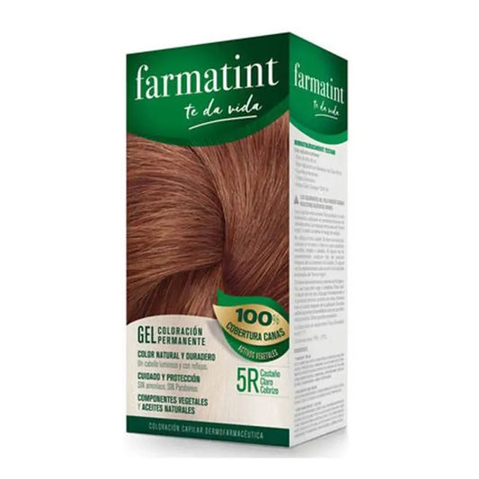 Farmatint 5R Castaño Claro Cobrizo Gel Coloración Permanente