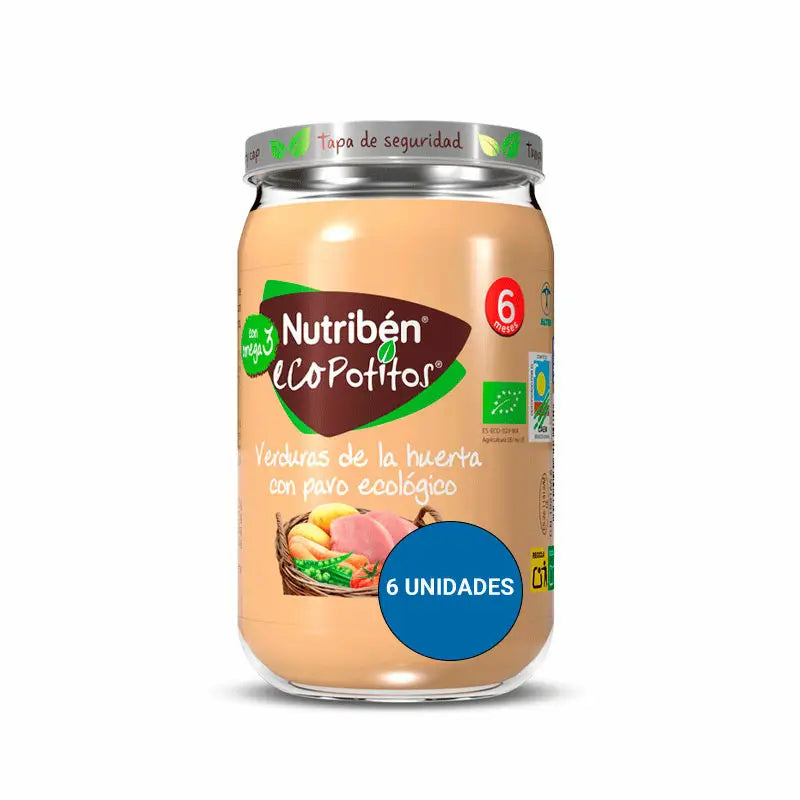 Nutriben Potito Eco Verduras Huerta Pavo 6x235 Gr