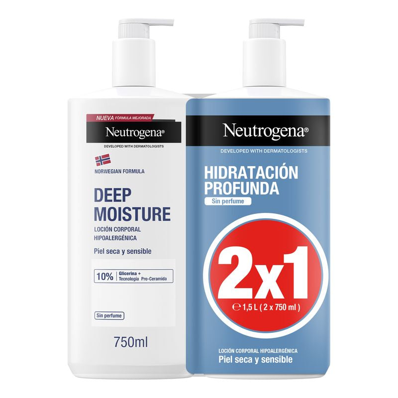 Neutrogena Pack Fórmula Noruega Hidratación Profunda Loción Corporal Hipoalergénica, 2 X 750 Ml