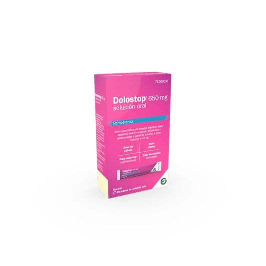 Dolostop 650 mg Solución Oral 10 Sobres