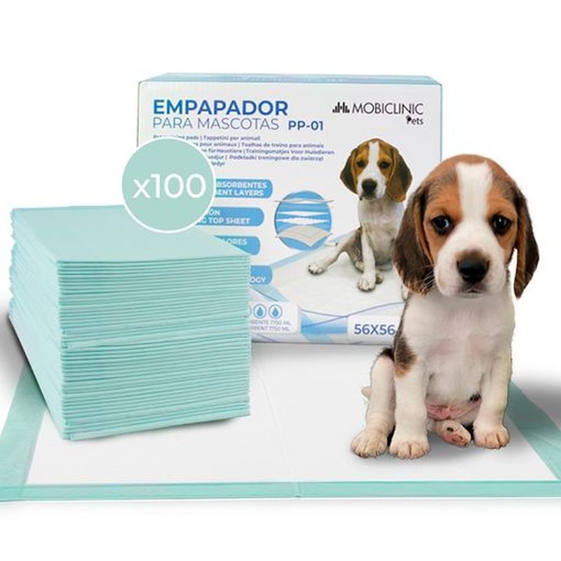 Mobiclinic Empapador Para Mascotas 100Uds, 56X56 Cm