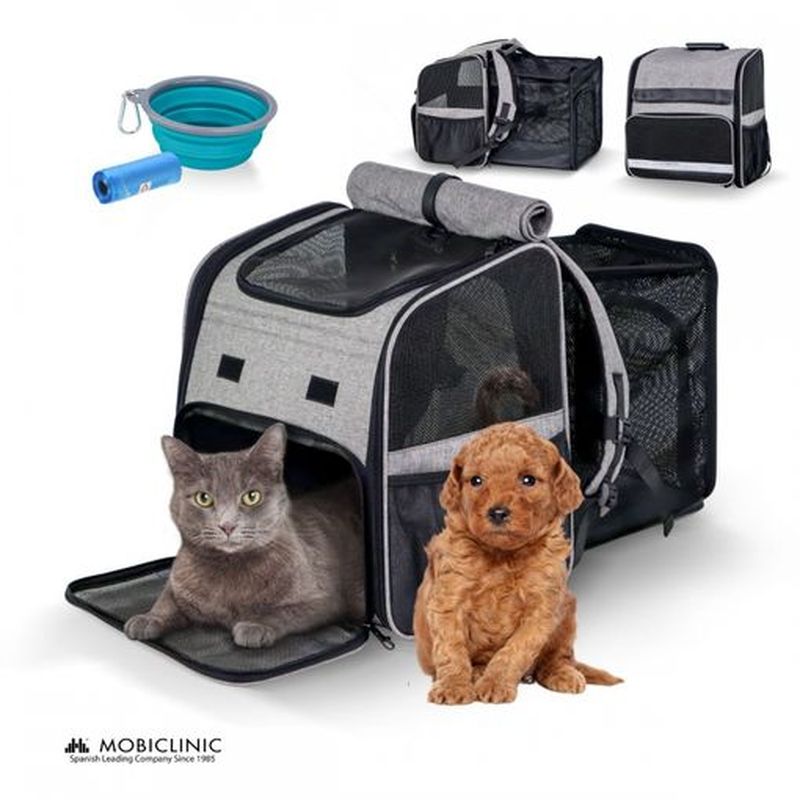 Mobiclinic Bolsa De Transporte Para Mascotas Extensible Plegable 37X29X37.5 Cm