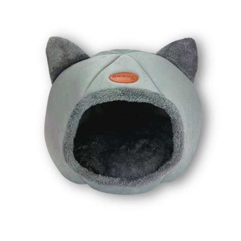 Mobiclinic Cueva Nido Gris Para Mascotas Plegable Gris Confort Suave 38X49X45 Cm