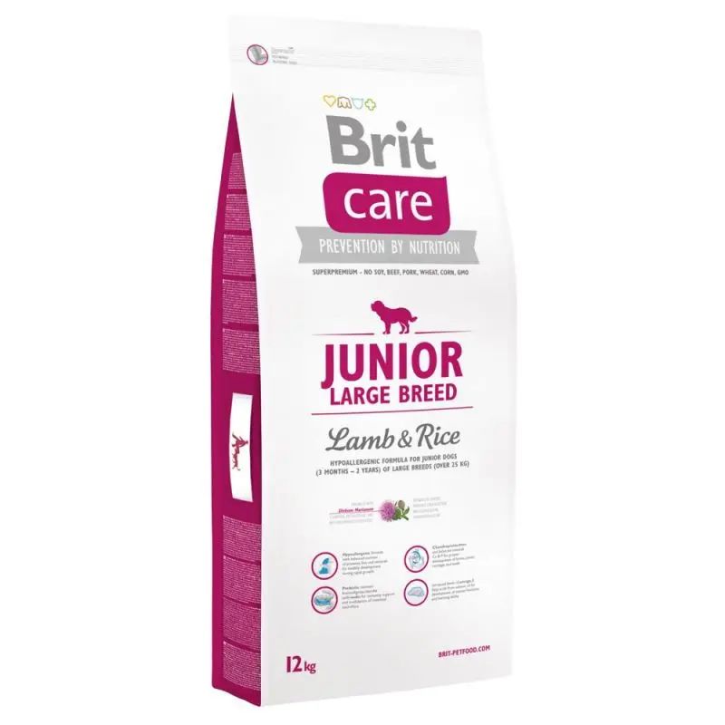 Brit Care Hypoallergenic Junior Large B. Cordero Arroz 12Kg para Perros