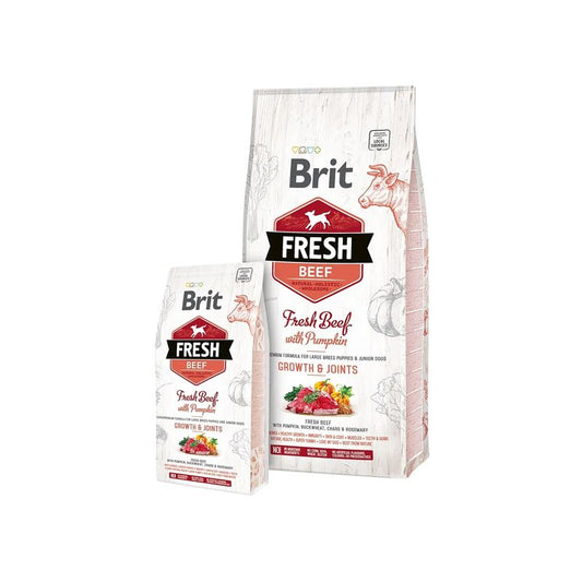 Brit Fresh Puppy Large Growth Joints Ternera Calabaza 12Kg para Perros