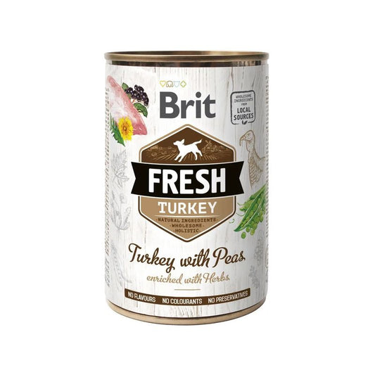 Brit Fresh Pavo Guisantes 6X400Gr para Perros