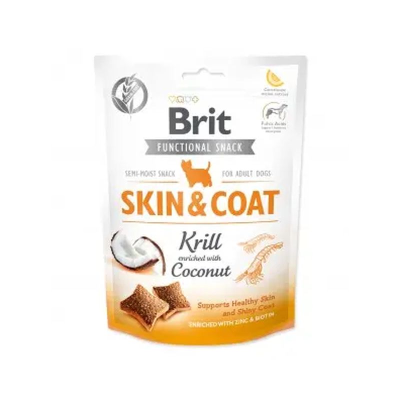 Brit Care Dog Functional Snack Piel Pelo Camaron 150Gr para Perros