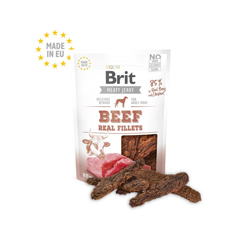 Brit Jerky Snack Filetes De Pollo 80Gr para Perros