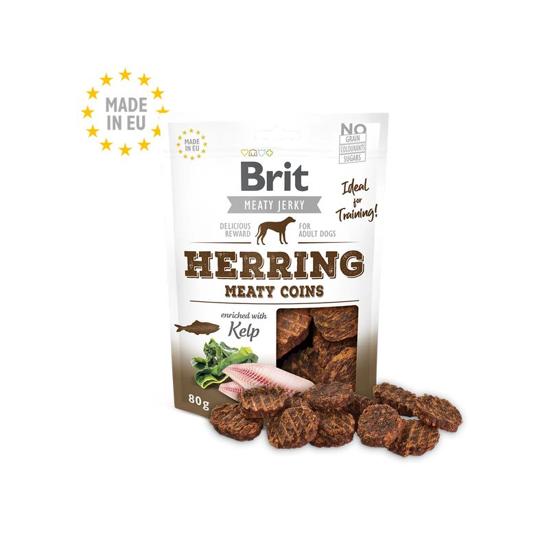 Brit Jerky Snack Meaty Coins Arenques 80Gr para Perros