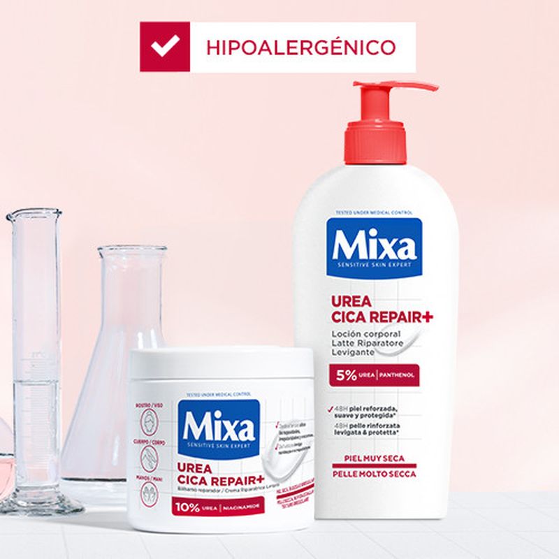 Mixa Bálsamo Repador Urea Cica Repair+ Para Piel Seca, Rugosa E Irregular 400Ml