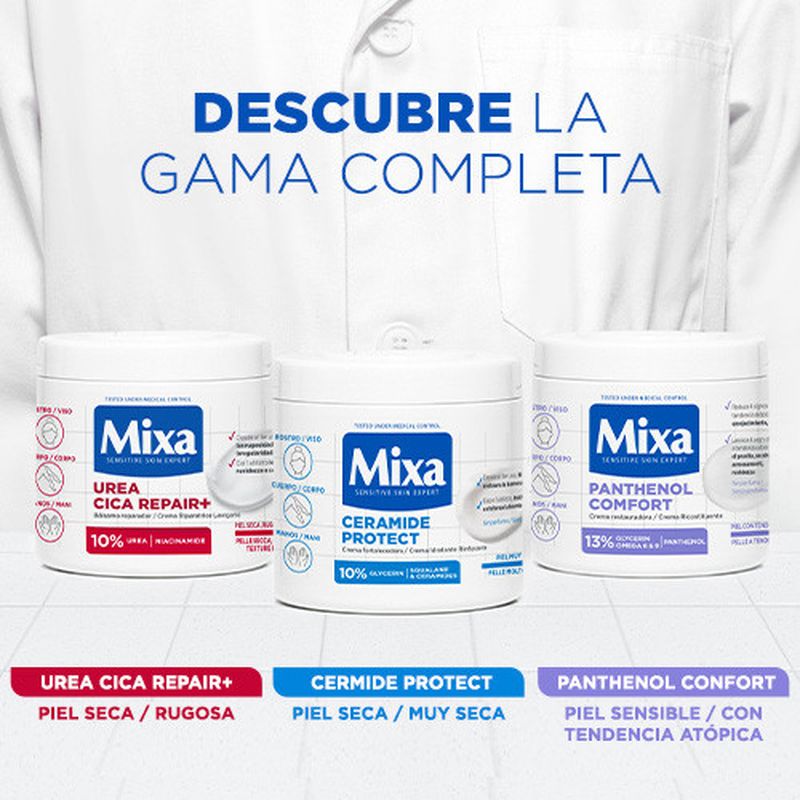 Mixa Bálsamo Repador Urea Cica Repair+ Para Piel Seca, Rugosa E Irregular 400Ml