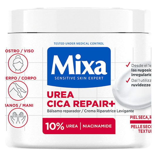 Mixa Bálsamo Repador Urea Cica Repair+ Para Piel Seca, Rugosa E Irregular 400Ml