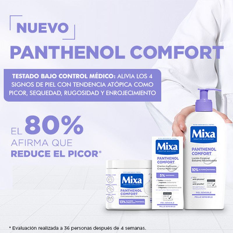 Mixa Loción Corporal Panthenol Comfort Para Piel Sensible 250Ml