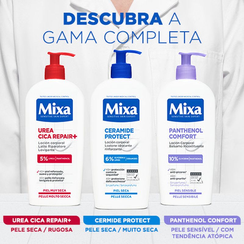 Mixa Loción Corporal Panthenol Comfort Para Piel Sensible 250Ml