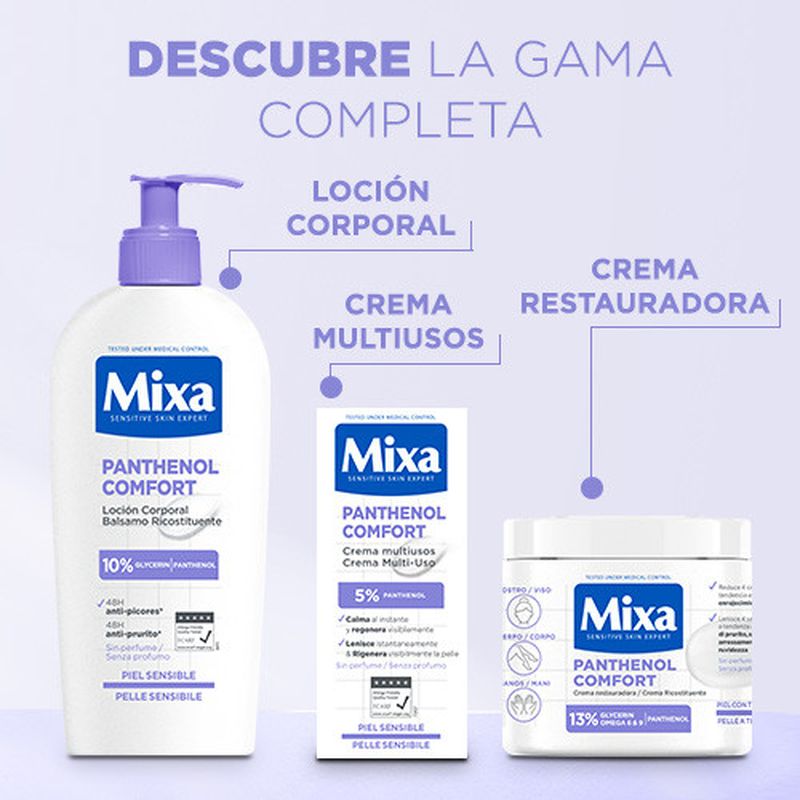 Mixa Loción Corporal Panthenol Comfort Para Piel Sensible 250Ml