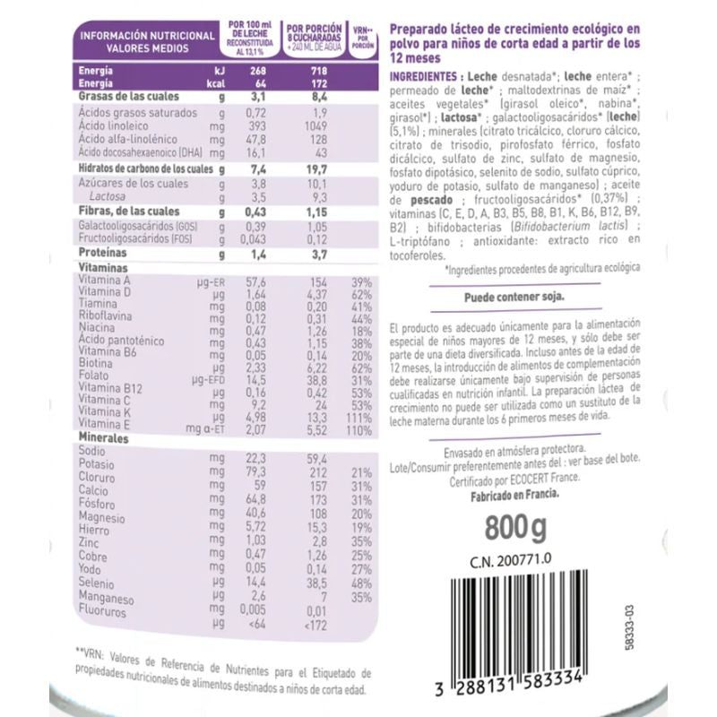 Babybio Pack Leche Óptima 2 y 3 + yogures de vaca