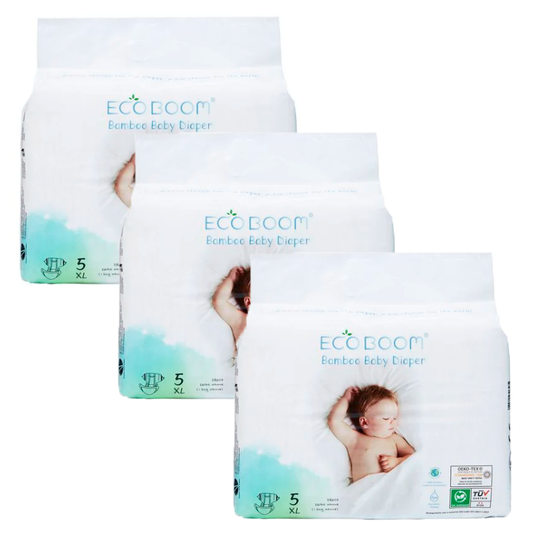 Eco Boom Pack 3X Pañal De Bambú Pure Xl 5, 84 unidades