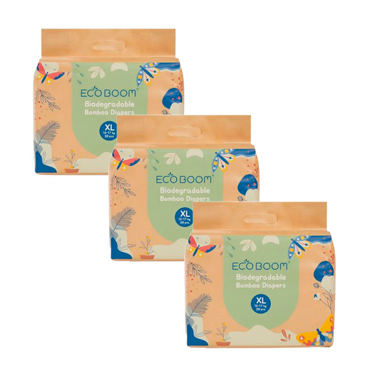 Eco Boom Pack 3X Pañal De Bambú Joy Xl 5, 84 unidades