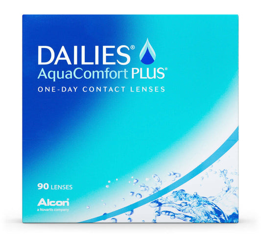 Dailies Aquacomfort Plus  Lentillas Esféricas Diarias , 90 unidades - +0.50,8.7,14.0