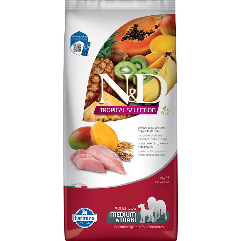 Farmina N&D Dog Tropical Selection Med Maxi Pollo 10Kg