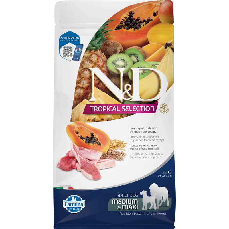 Farmina N&D Dog Tropical Selection Med Maxi Cordero 2Kg