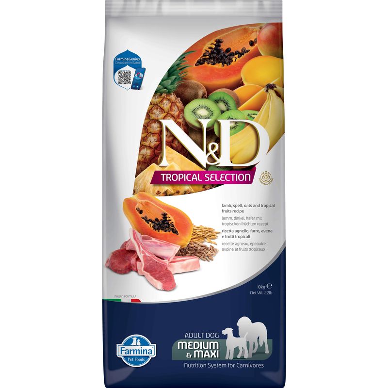 Farmina N&D Dog Tropical Selection Med Maxi Cordero 10Kg