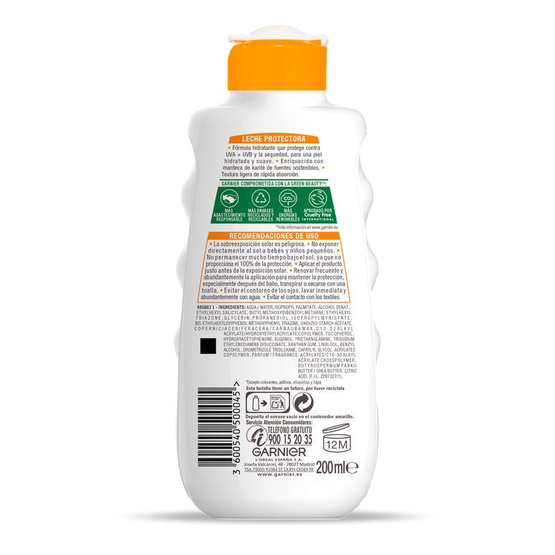 Garnier Delial Hydra 24H Protect Leche Protectora Rostro Y Cuerpo Protección Spf 20, Piel Suave E Hidratada 200Ml